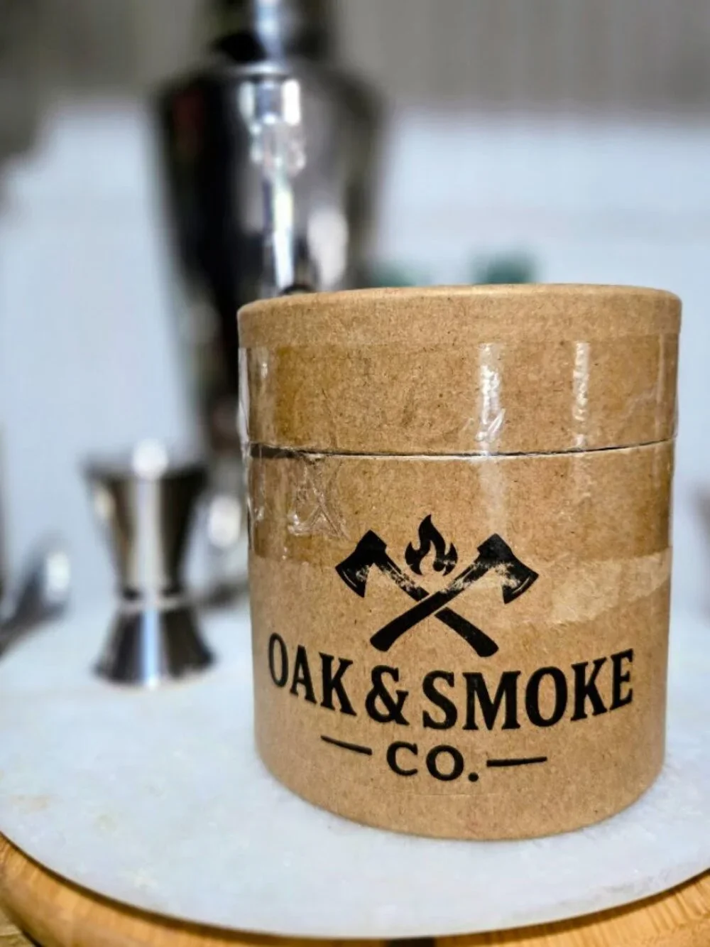 NWT Oak & Smoke Co Handcrafted Wood Whiskey Cup 250ml